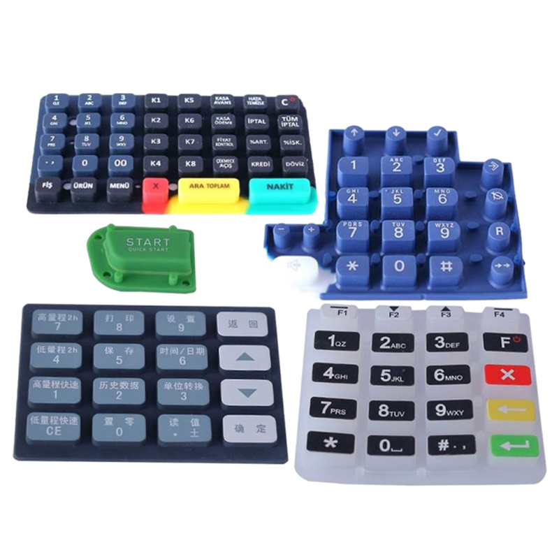 OEM Printed Logo Silicone Custom Made Silicone Button Rubber Keypad TV Remote Controller
