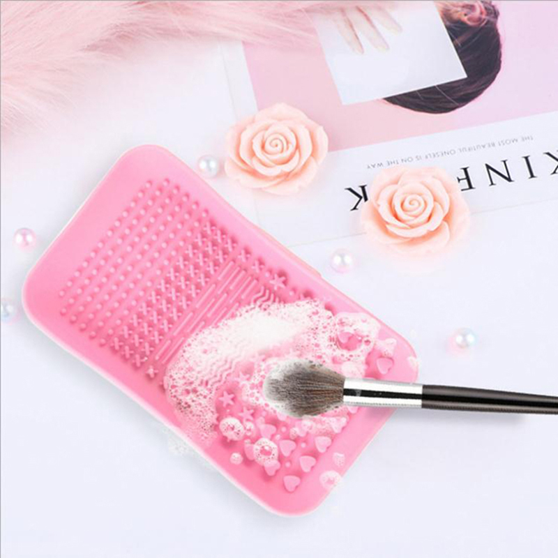 Makeup Washing Brush Cleaning Mat Foundation Makeup Brush Scrubber Board Silikon Makeup Brush Cleaner Pad